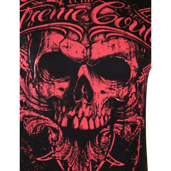 Xtreme Couture By Affliction Men's T-Shirt VICTORY Skull Biker MMA Black S-5XL - Picture 5 of 8
